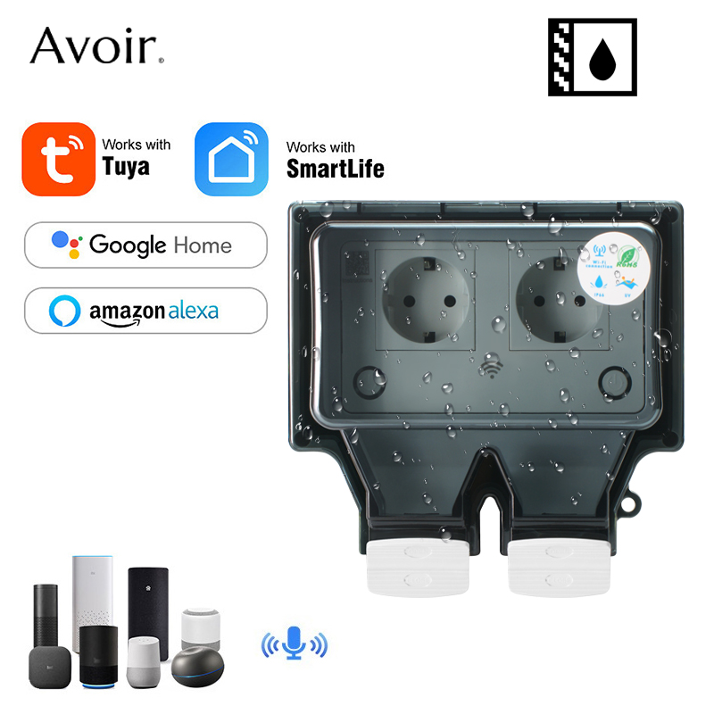Outdoor Power Socket Cover - Avoir Tuya Tường Điện Ổ Cắm