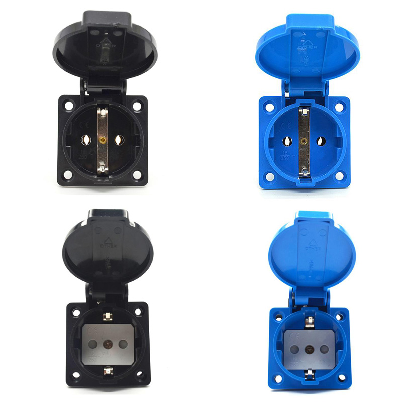 Outdoor Power Inlet Box - Màu Xanh Đen Tròn Bao 50*50Mm