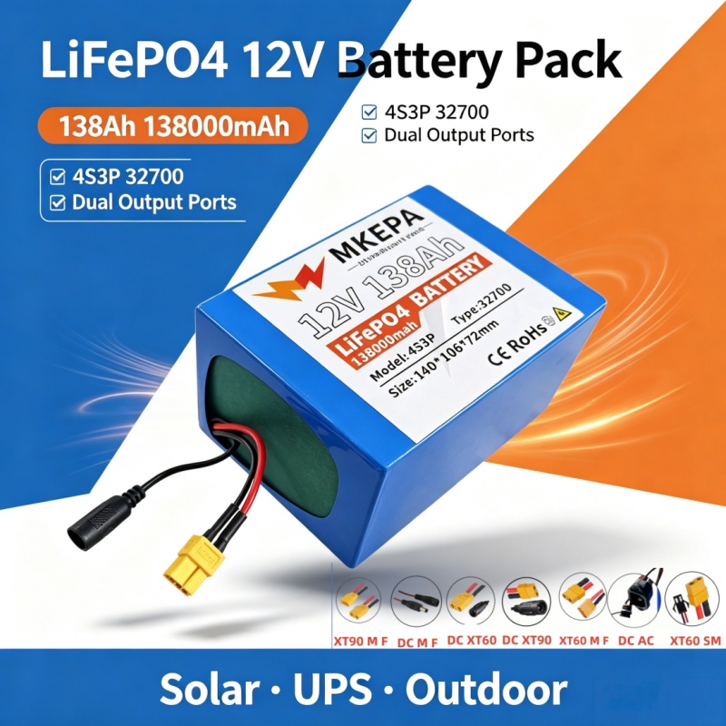 Outdoor Uninterruptible Power Supply - New 32700 12V 4S3P Lithium Battery