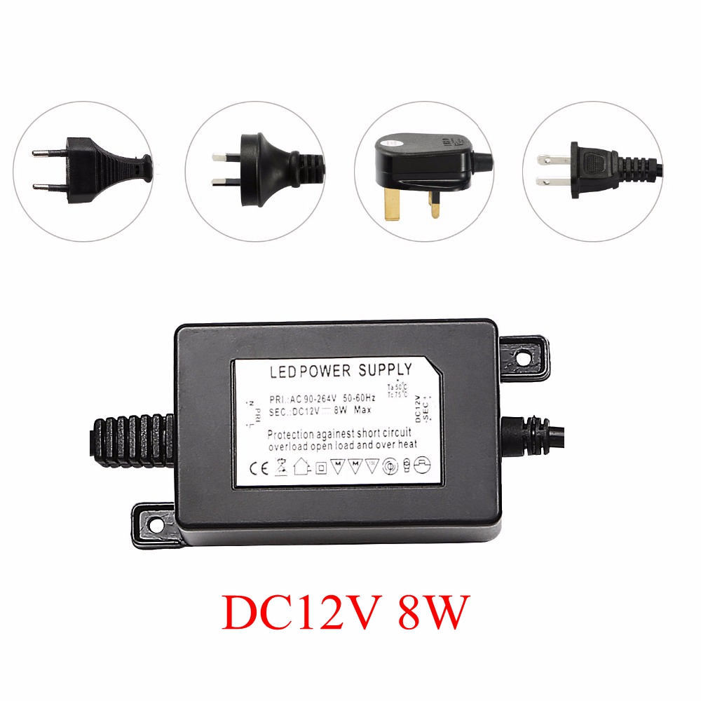 Outdoor Power Transformer - IP67 CHỐNG Nước DC12V 8 Wát
