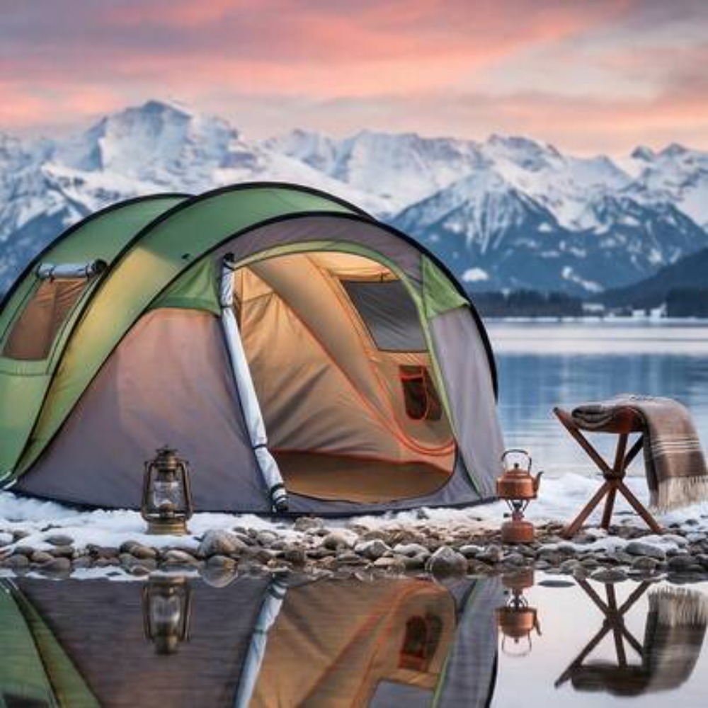 Outdoor Power Socket Cover - 4 Person Pop Up Camping Tent