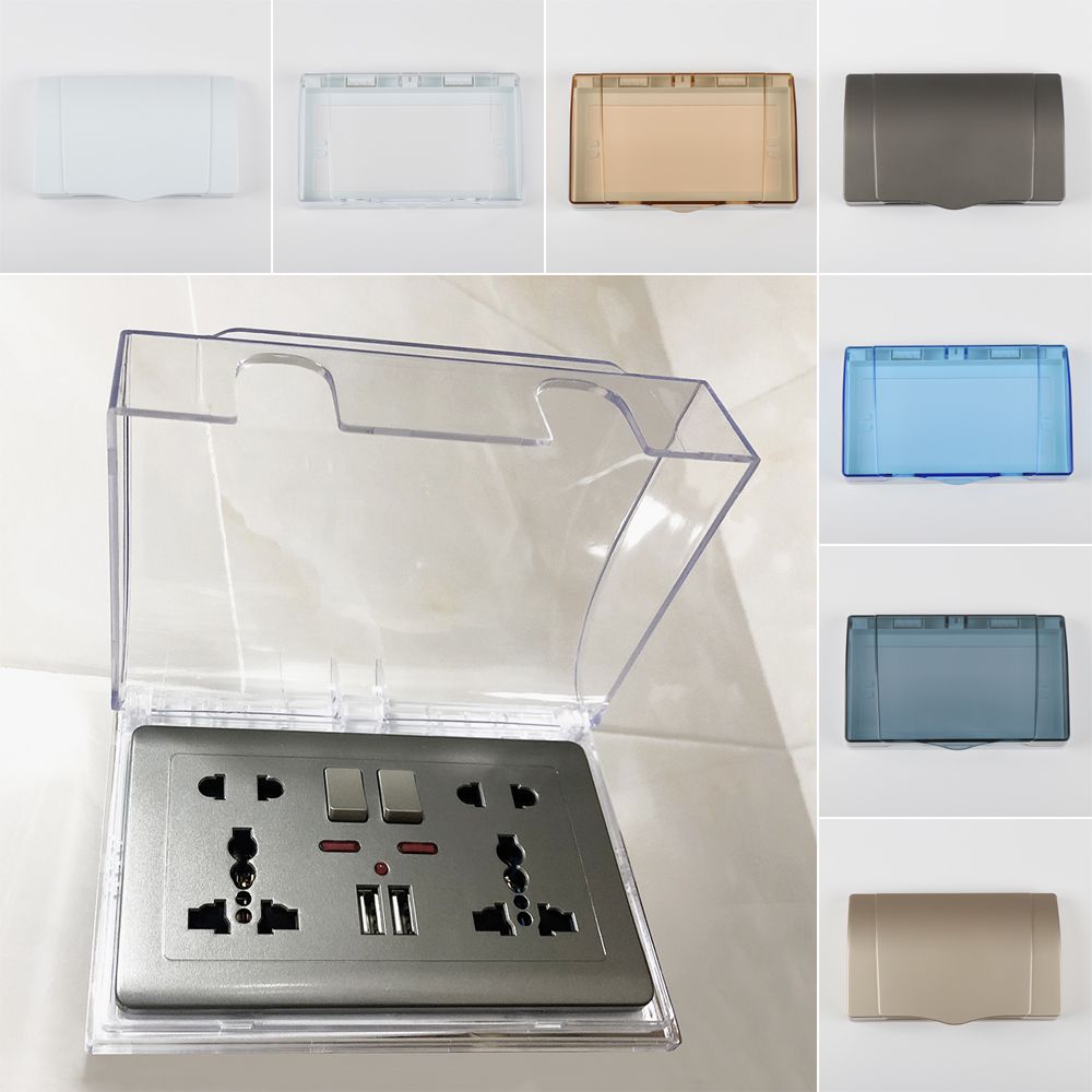 Outdoor Power Socket Cover - Plastic Switch Protection Box Double Sockets