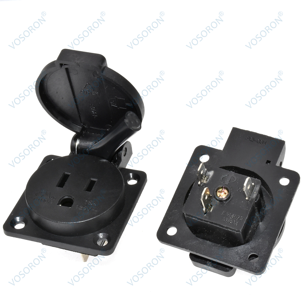 Black 125V 15A 20A IP44 CE Ame - đánh giá và giá Outdoor Power Receptacle