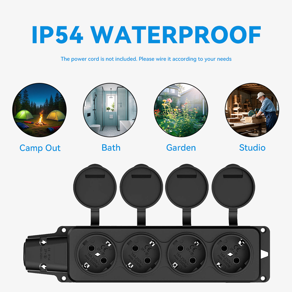 Outdoor Power Strip Waterproof - đánh giá và giá Outdoor Power Inlet Box