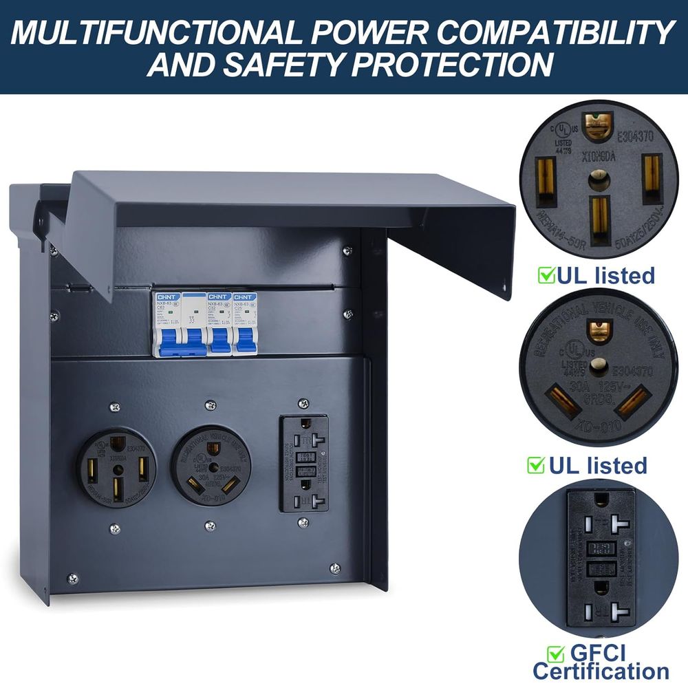RV Electrical Panel with Break - đánh giá và giá Outdoor Power Receptacle