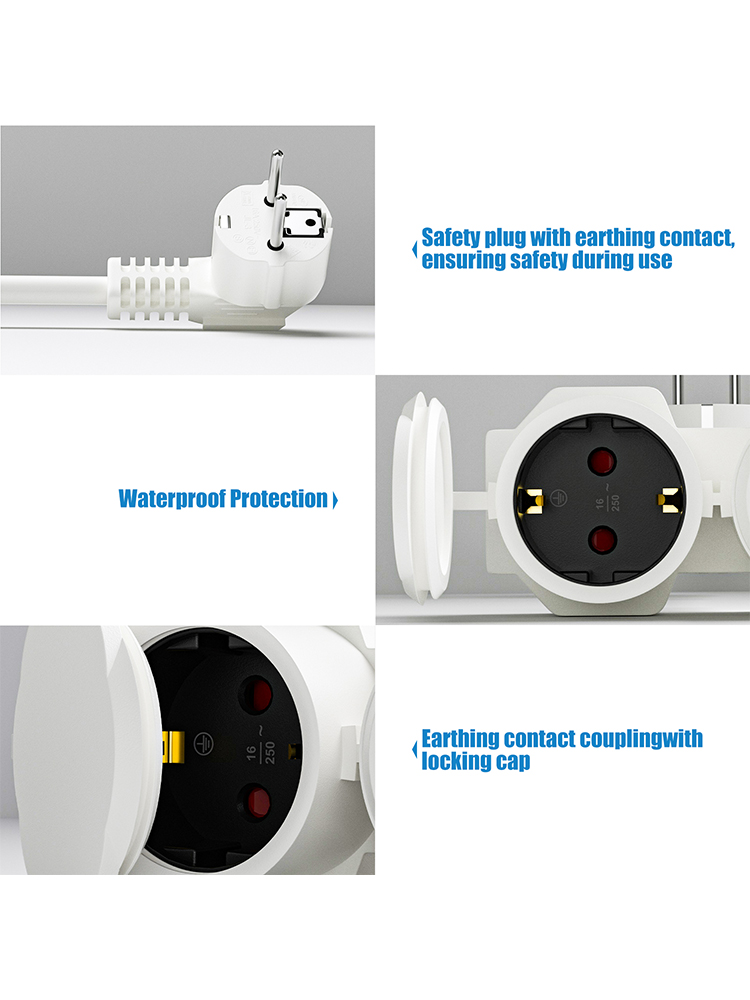 EU Extension Cable with 2 Schu - đánh giá và giá Outdoor Power Socket Cover