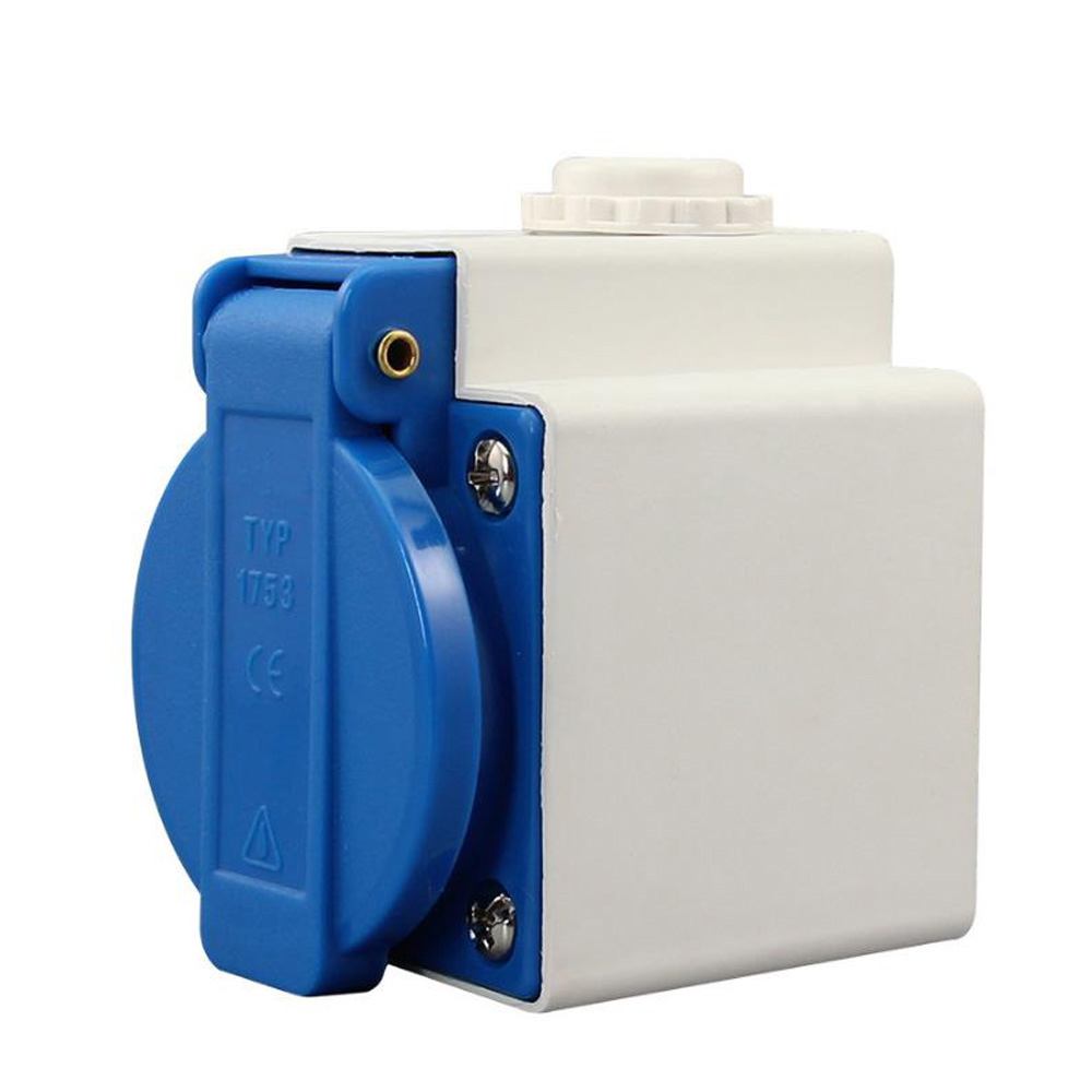 Xanh Dương IP54 10A/16A 220V Đ - đánh giá và giá Outdoor Power Inlet Box