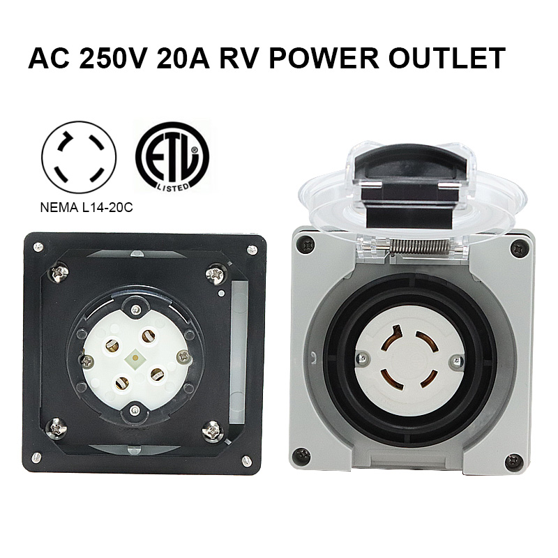 125/250V 20A Generator RV Powe - đánh giá và giá Outdoor Power Inlet Box