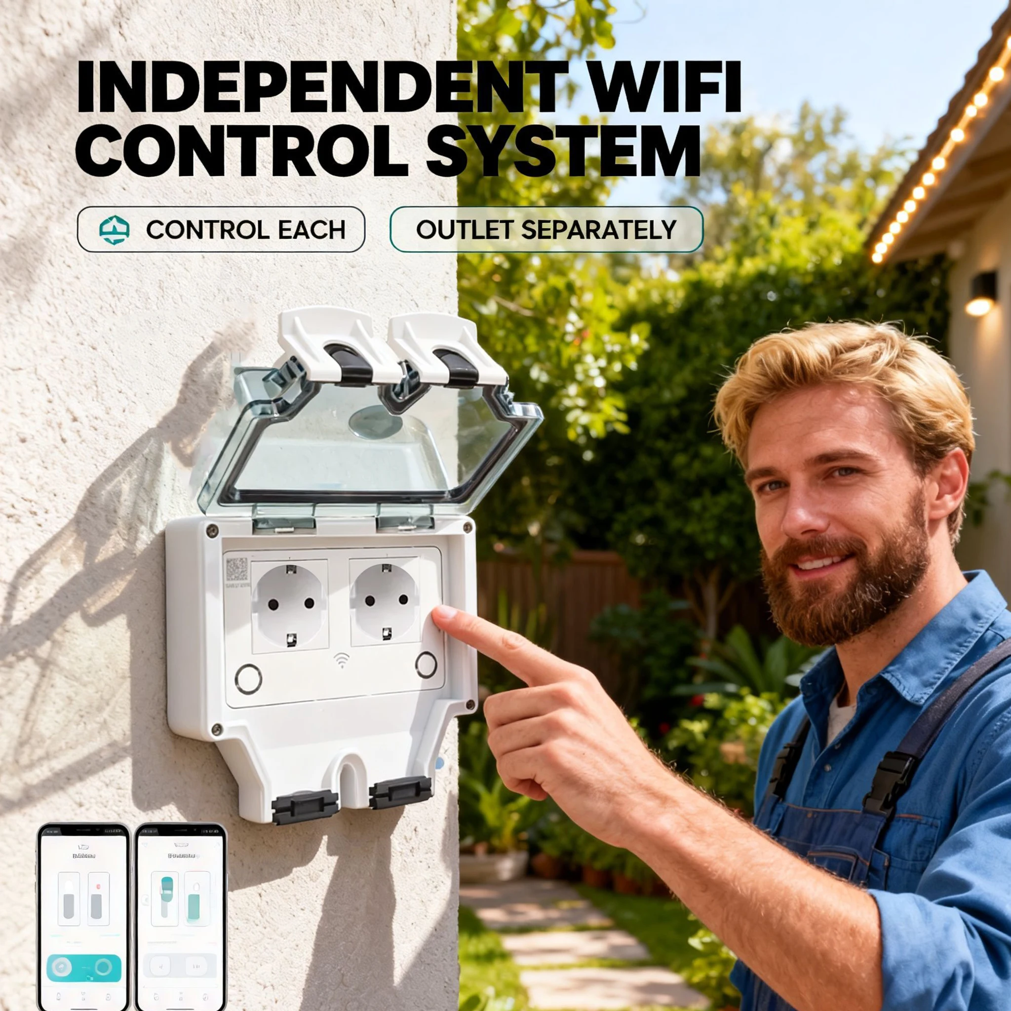Tuya Waterproof Electrical Wal - đánh giá và giá Outdoor Power Inlet Box