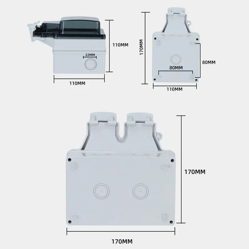 Tuya Waterproof Electrical Wal - đánh giá và giá Outdoor Power Inlet Box