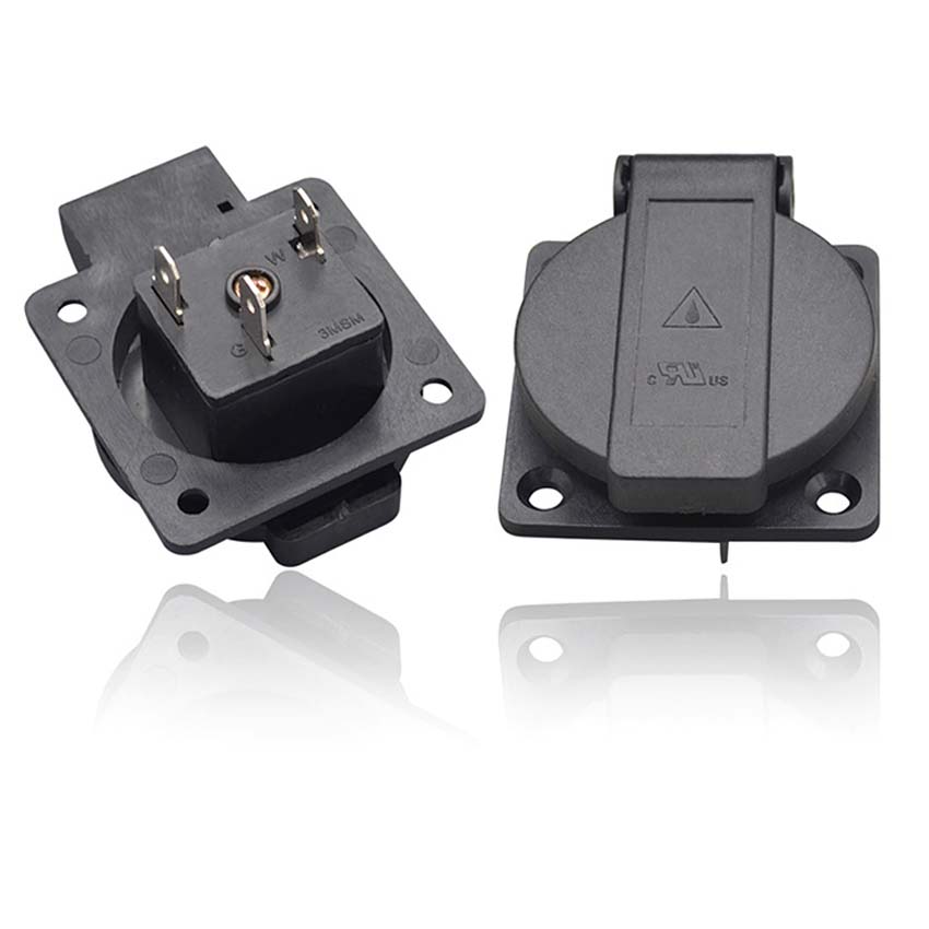 Đen 125V 15A 20A IP44 CE Mỹ Nh - đánh giá và giá Outdoor Power Receptacle