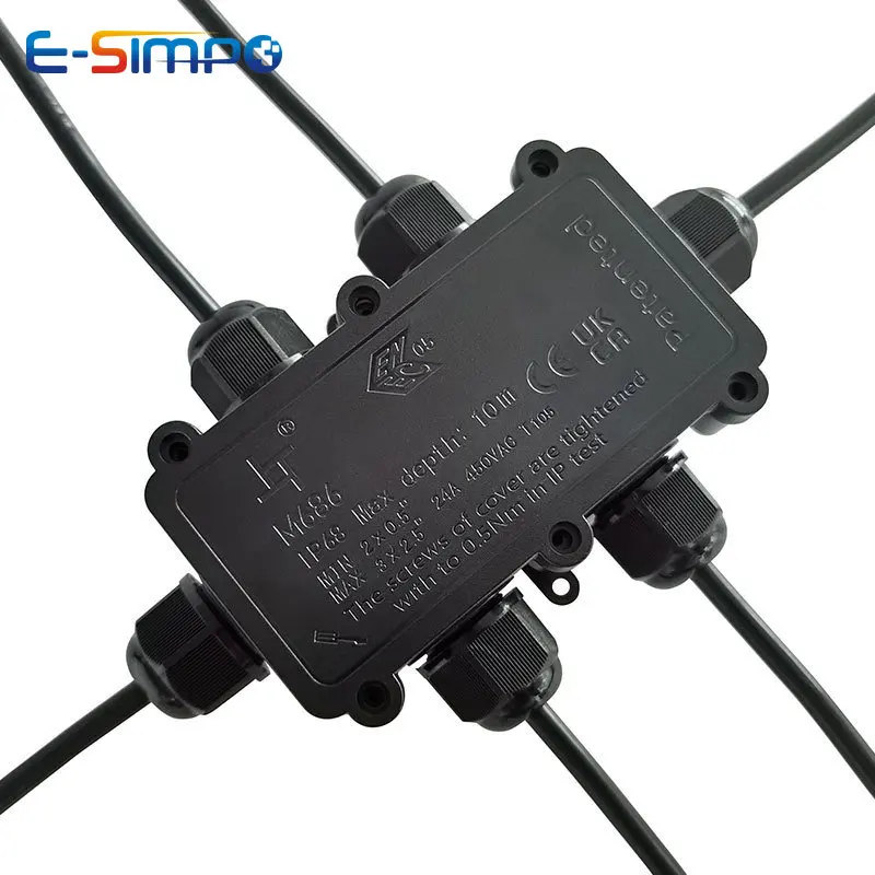 6Way 1IN5Out IP68 Dưới Nước Dâ - đánh giá và giá Outdoor Power Cable Junction Box