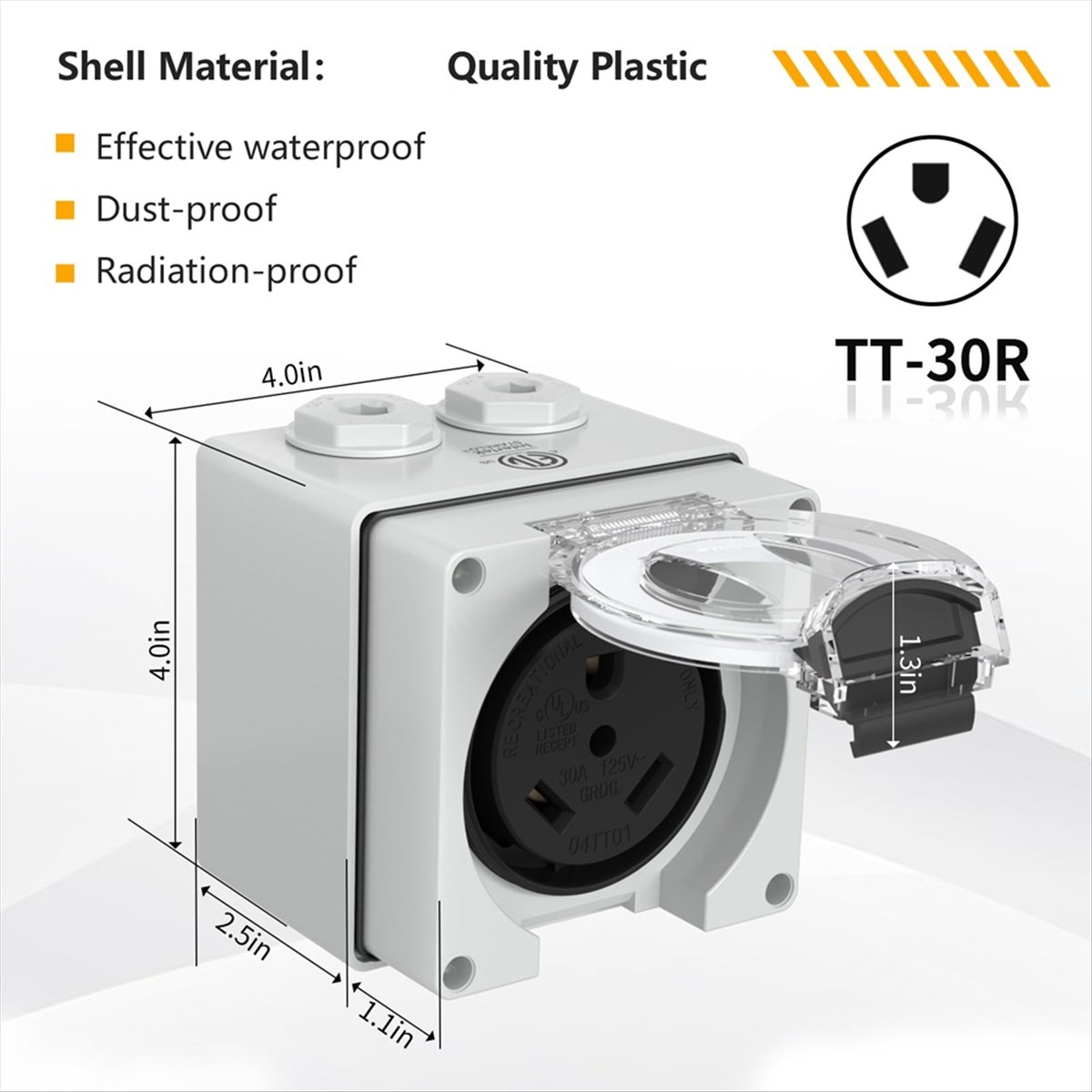 HHTL 30Amp Power Outlet Box,12 - đánh giá và giá Outdoor Power Receptacle