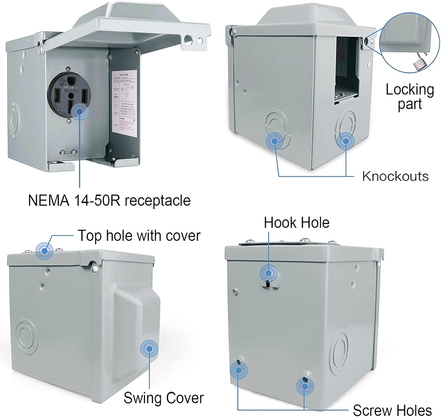 30/50 Amp 125/250 Volt RV Powe - đánh giá và giá Outdoor Power Receptacle