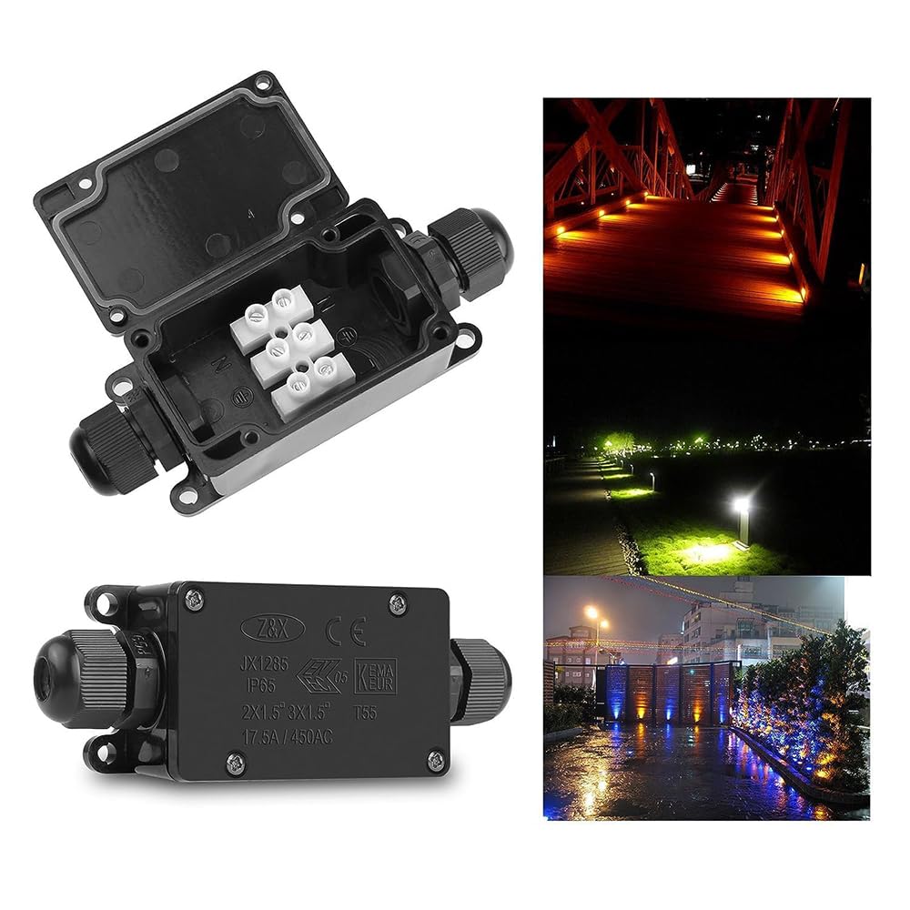 3pcs 2Way IP65 Waterproof Outd - đánh giá và giá Outdoor Power Cable Junction Box
