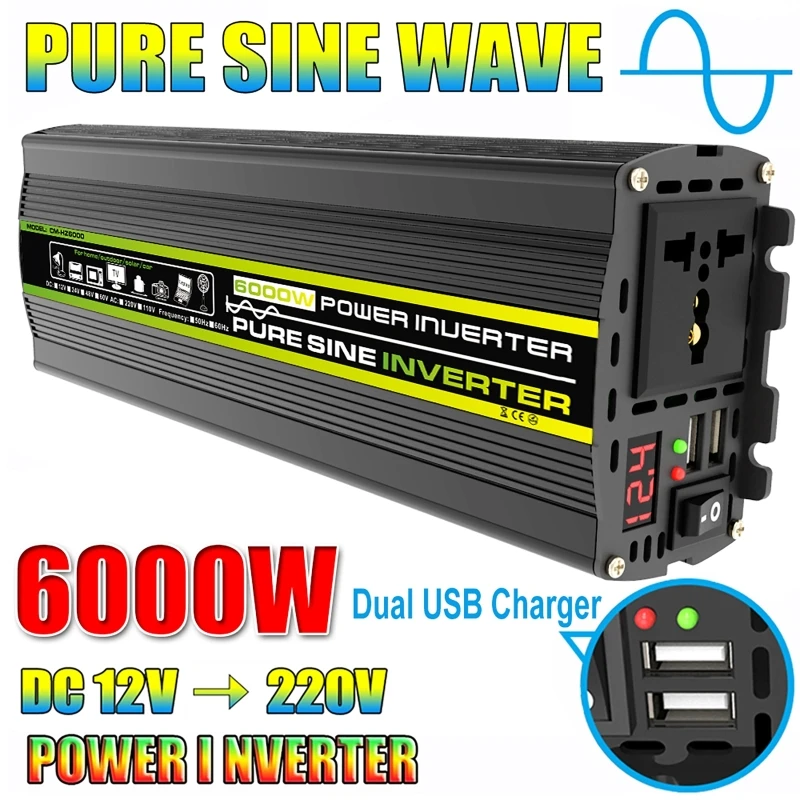6000W DC12/24V to AC 220V Pure - đánh giá và giá Outdoor Power Transformer