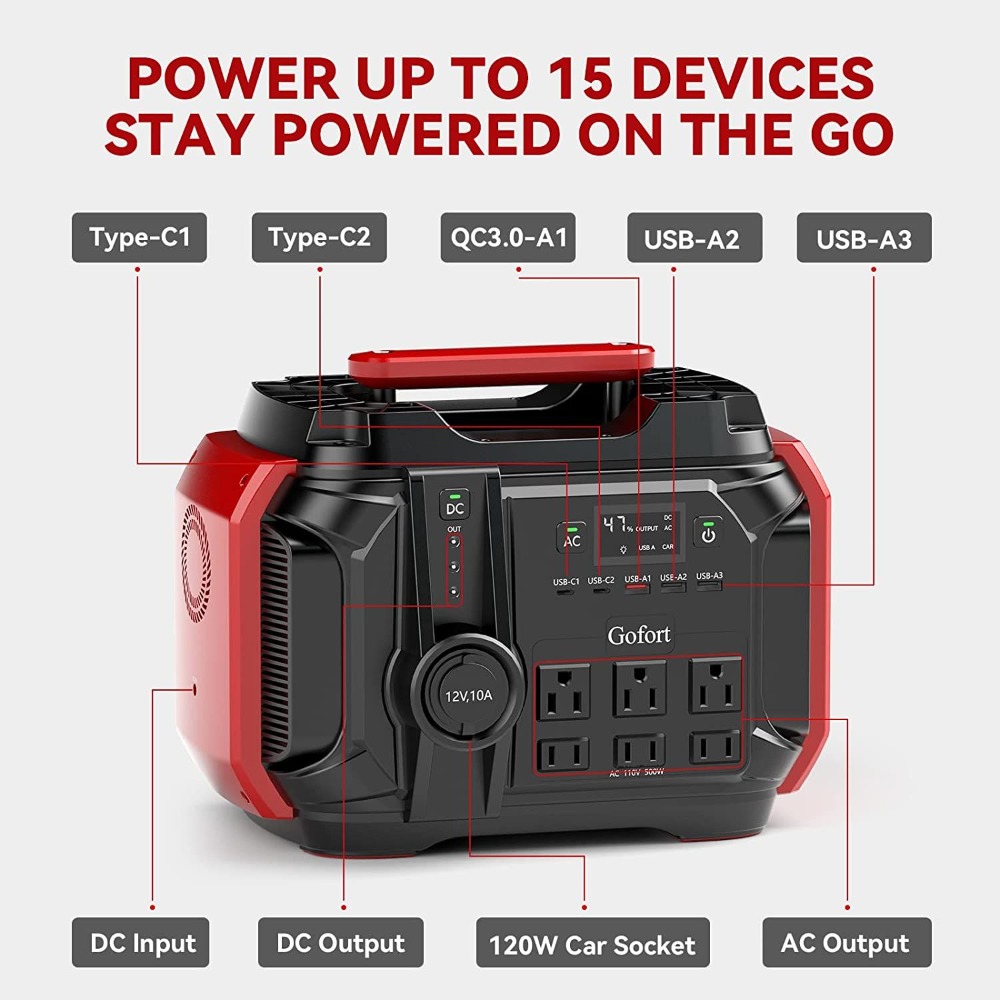 Portable Power Station 540Wh/5 - đánh giá và giá Panel Power Outdoor